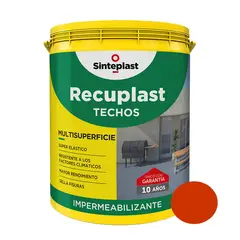 SINTEPLAST - Pintura para techos impermeable Rojo Teja 4 LT