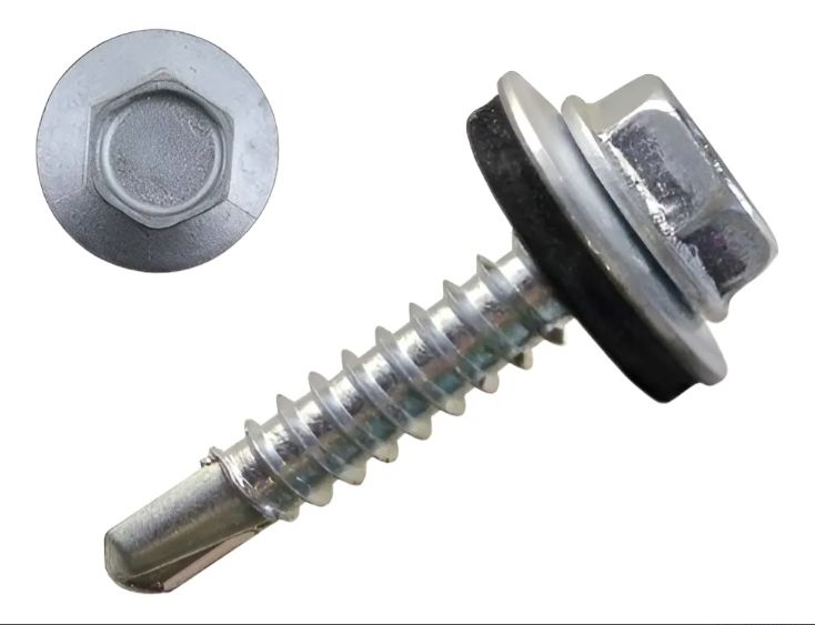 Autoperforante Hexagonal Con Golilla 12 x 3/4 Acero Zincado 100 U