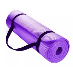 UNIVERSAL - Yoga Mat Pilates Nbr Fitness 10 MM + STRAP - MORADO