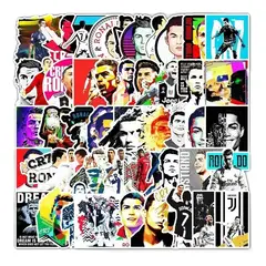 GARSIL - 50 Stickers Cr7 / Cristiano Ronaldo - Etiquetas Autoadhesivas