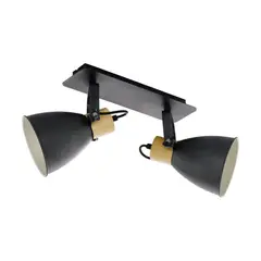 EGLO - Foco Sobrepuesto Coswarth Acero Café L480 2x40W E27 Cod. 99075