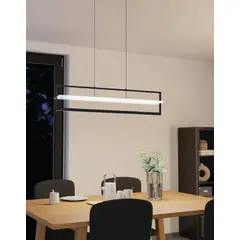 EGLO - Lámpara Colgante Farneta Negro 2X15W Led Incluida Cod390024