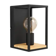 EGLO - Lámpara Apliqué Libertad Acero Marrón Oscuro E27 1X40W IP20 Cod99796