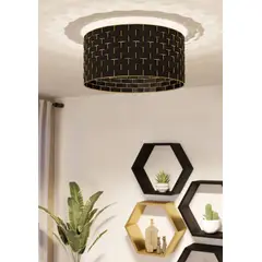 EGLO - Lámpara Techo Marasales Acero Negro E27 1X40W Cod99523