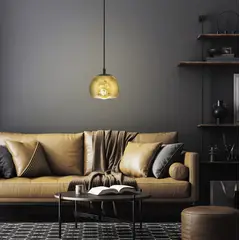 EGLO - Lámpara Colgante E27 Albaraccin Negro 98524