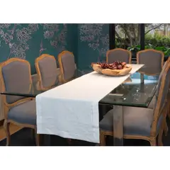 PUROLINO - Camino de Mesa Deshilado 50x275 Blanco