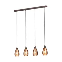 EGLO - Lámpara Colgante E27 Siracusa Marrón 39507