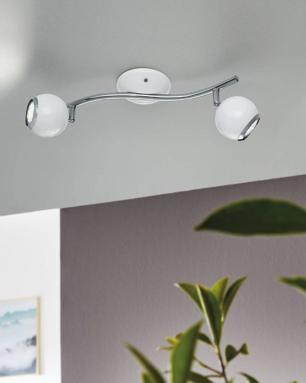 Foco Sobrepuesto Bimeda Acero L365 2x3W GU10 incluida LED Cd31002