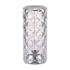 GENERICO - Lampara Cristal Mesa Lampara Decorativa Táctil 3 Colores Usb