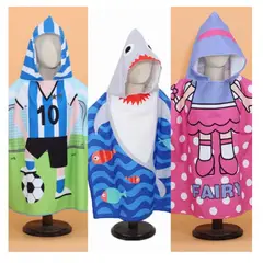 EVERSO - Pack 12 Toalla De Baño Playa Nadar Capucha Niños Diseños