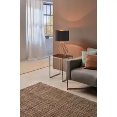 EGLO - Lampara Sobremesa Pedregal Acero Cobre DM350 H645 1x60W E27 Cod95185