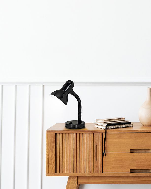 Lámpara Escritorio Basic Acrílico Negro 40w E27 Cod9228-