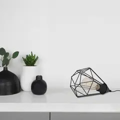 EGLO - Lampara Sobremesa E27 tarbes Negro 94192