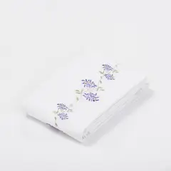 NINA HERRERA - Cubreplumón Bordado Enredadera Lila 220 Hilos 1,5 Plaza