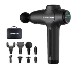 LIFTGUN - Masajeador Pistola De Masaje Lcd + Bolso + Cabezales