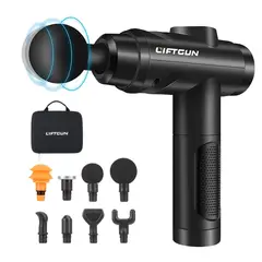 LIFTGUN - Masajeador Pistola Pro 30 Niveles+lcd+8 Cabezales - Negro - 30
