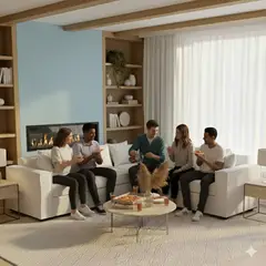 SITIAL HOME - Sofá Seccional Romeo para Living Blanco Hueso con resortes pocket