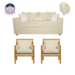 SITIAL HOME - Living 311 Romeo Beige, sofa con resortes