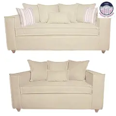 SITIAL HOME - Living Romeo 3 2 Sofá 3 y 2 Cuerpos Color Beige Full Confort