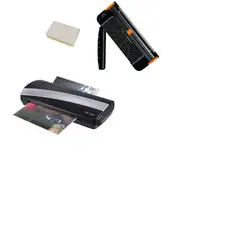 GENERICO - Termolaminadora + Guillotina Rodillo Negra + Mica Carnet TGM002