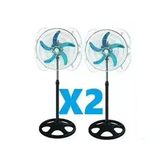 GENERICO - Pack x2 Ventiladores 5 Aspas 70w 18 Pulgadas
