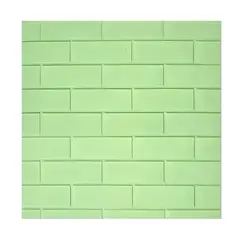 GENERICO - PACK DE 10 Laminas 3D Panel Autoadhesivas 70x77 Pared Ladrillo Verde.