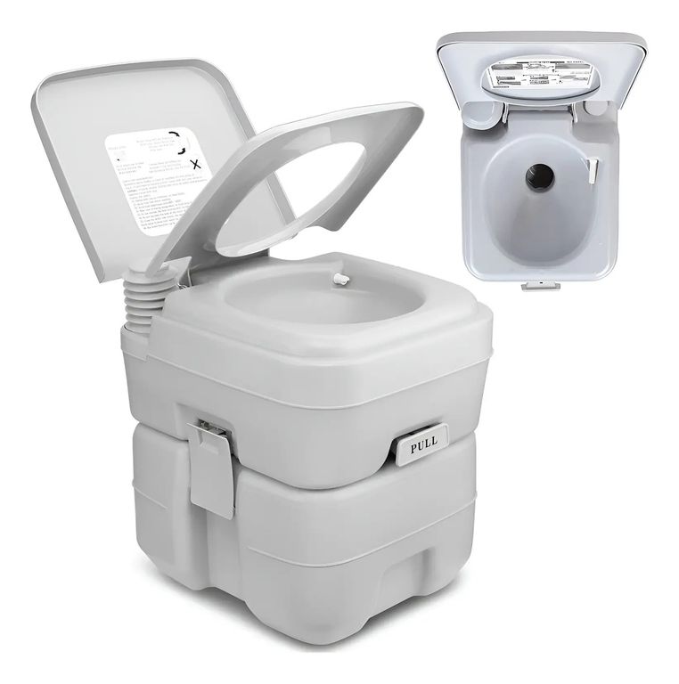 Baño Portatil Inodoro Camping Quimico Casa Rodante Estanque Separable Palanca Pull FIGOIMPORT