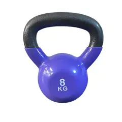 CRUSEC - Pesa Rusa Kettlebell 8kg Acero Y Vinilo Color Violeta