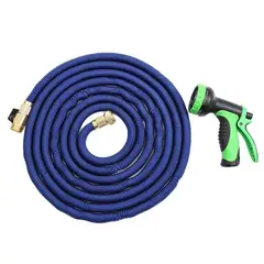 SOHOGAR - Manguera retráctil expandible jardín 15 mts. Azul