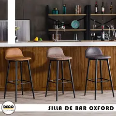 GENERICO - Silla de Bar Oxford 73 cm Café