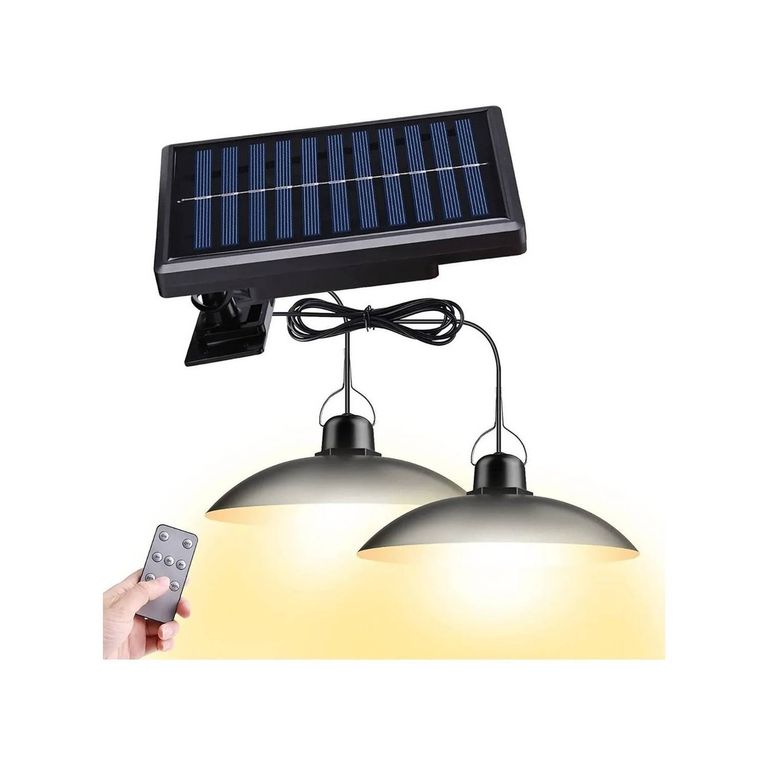 2 Lamparas Led Solar Colgante 120º C/ Control 90lm/w