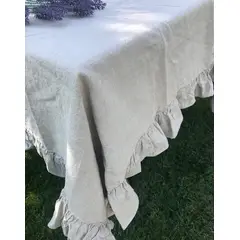 PUROLINO - Mantel Vuelos 6-8 personas Natural