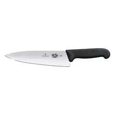 VICTORINOX - Cuchillo Fibrox para trinchar color Negro. Hoja 20 cm.