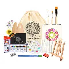 CELEBRA IDEAS - Set de Arte kit Pinturas Témpera Gouache 29 Piezas