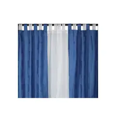 CHANTILLY - Cortina jacquard 10 pcs capital 145x220 - azulino