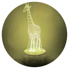 3DILUTION - Lámpara Ilusión 3d Jirafa Base Agrietada