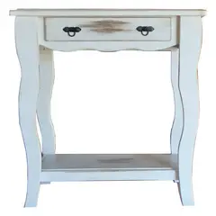 MARFELD MUEBLES - Mesa de arrimo vintage blanco