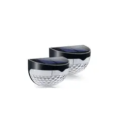 ESHOPANGIE - Pack 2 Aplique Foco Solar 6 Led Decoración Exterior Elegante Calido
