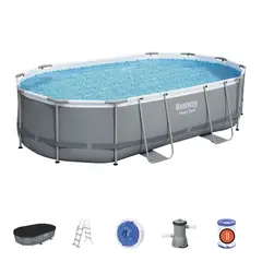BESTWAY - Piscina Ovalada Filtro + Accesorios 4.88X3.50X1.07M