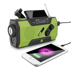GENERICO - Linterna Solar Emergencia Con Radio Y Carga Celular 4000 Mah