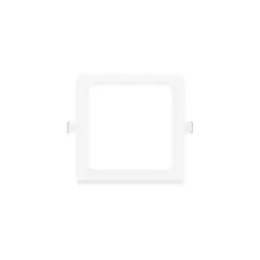 DEMASLED - Foco LED cuadrado blanco Embutido de 12x12cm 6W Blanco Cálido