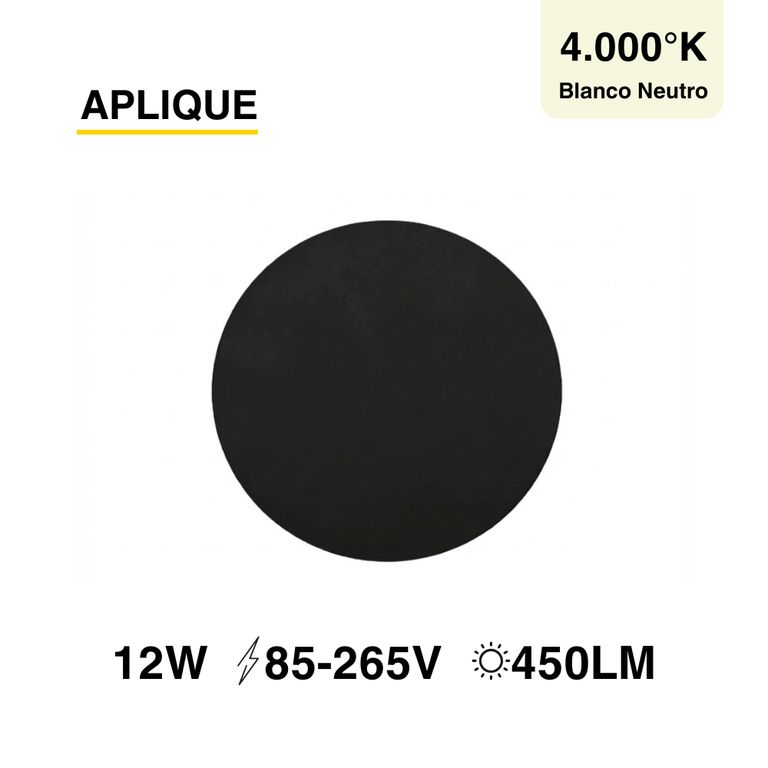 Aplique de Pared para Exteriores Circular 12W