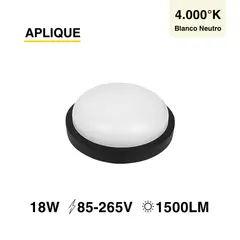 DEMASLED - Aplique de Pared para Exteriores Circular 18W Led