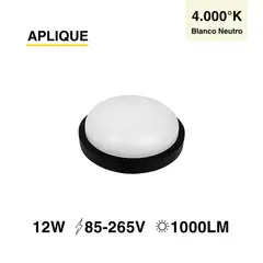 DEMASLED - Aplique de Pared para Exteriores Circular 12W Led