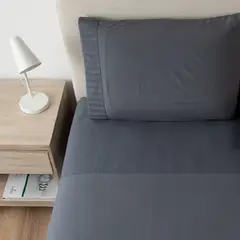 CASATUA - Sabanas Hotel Ultra Suave - Gris oscuro - 1,5 plazas