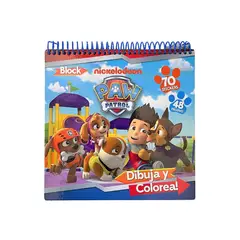 RHEIN - Libro para colorear dibujar con stickers Paw Patrol