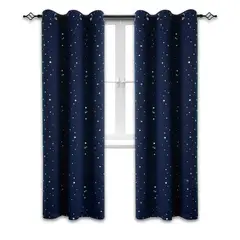 CASATUA - Cortina Niña Niño Semi Blackout Un Paño 140x220cm - Azul marino
