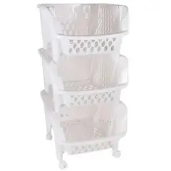 REYPLAST - Carro verdulero 73x36,3x42 cm polipropileno 3 canastos con Rueda