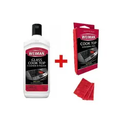 WEIMAN - Kit Esponjas + Crema Para Limpiar Vitroceramica