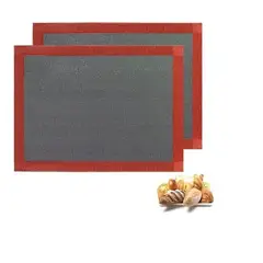 Pasteleria - Pack 2 Lamina De Silicona Tapete Horno Microperforado Silpat
